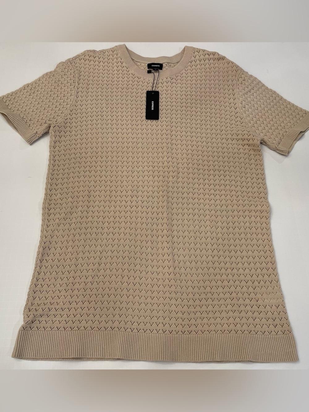 Express Men's Short Sleeve T-Shirt Stone Size Small